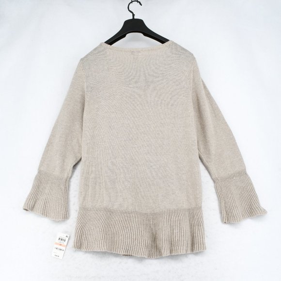 Style & Co. Plus Size Hammock Heather Ruffled Knit Pullover Crewneck Sweater 2X - Picture 8 of 9